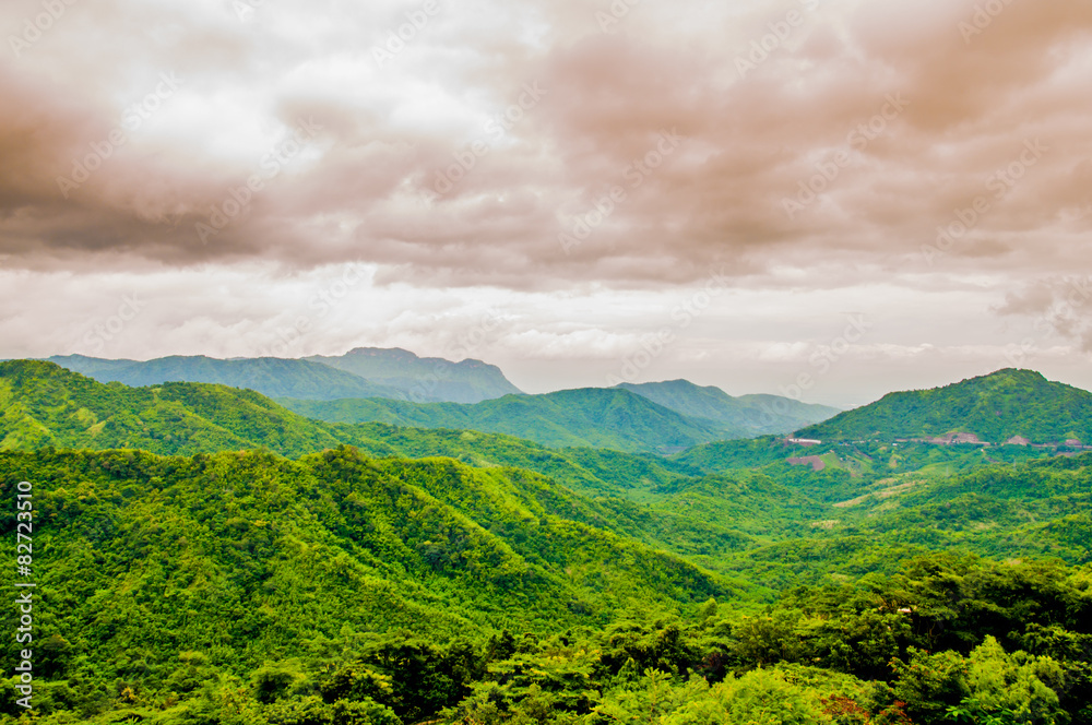 Green mountain in thailand.