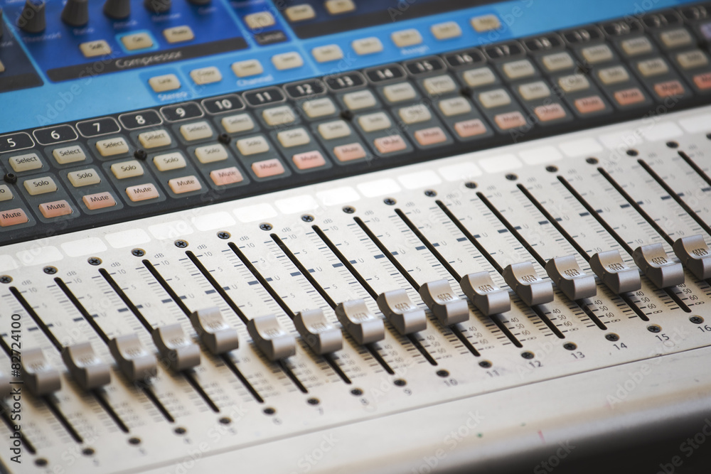 Control Board of Sound Mixer Control Board of Sound Mixer