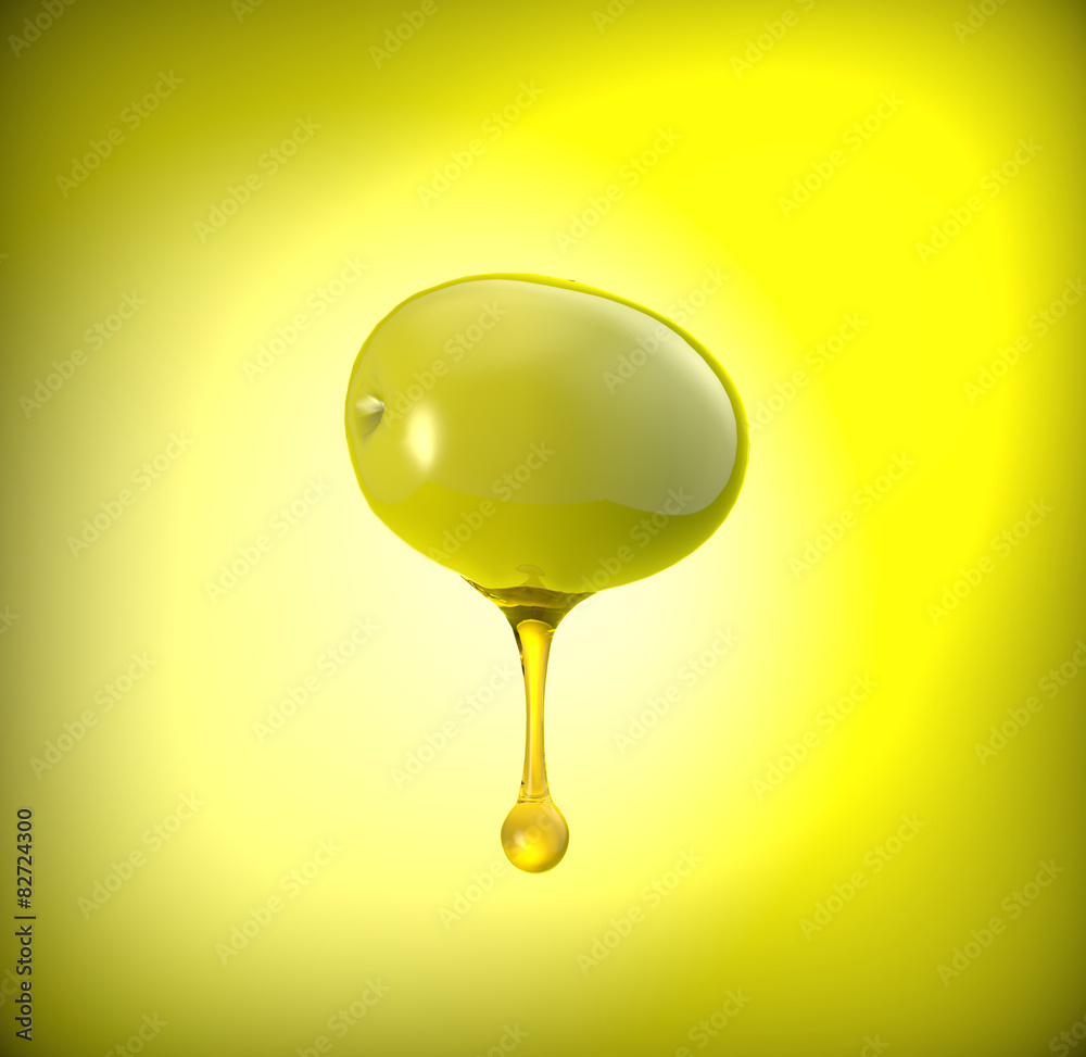 olive with drops of oil olive with drops of oil