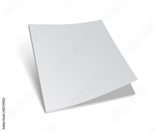 isolated 3D blank brochure cover