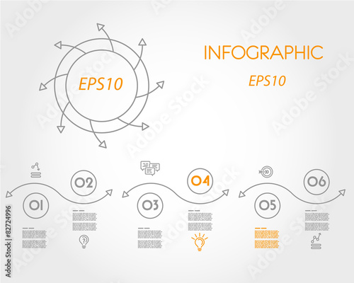 linear infogrpahic waves and ring