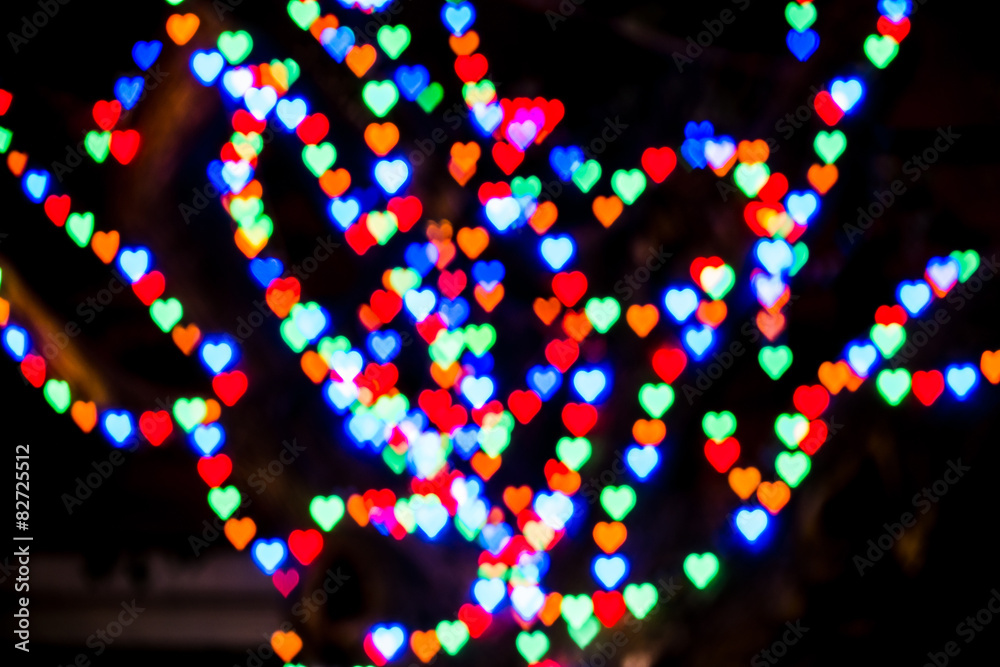 defocused hearts background