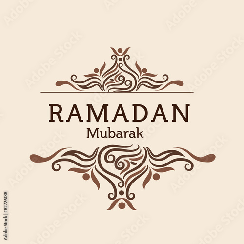 Floral greeting card for Ramadan Kareem celebration.