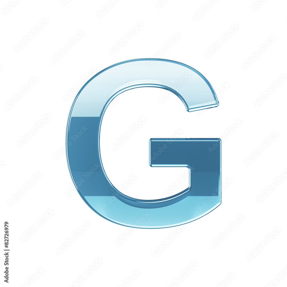 3d render of glass glossy transparent alphabet letter symbol - G 3d render of glass glossy transparent alphabet letter symbol - G