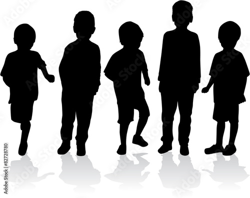 children silhouettes