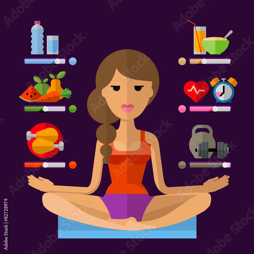 yoga vector logo design template. sport, fitness or meditation