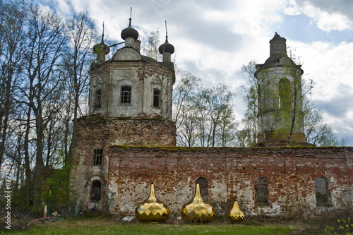 Old ruined Church in Russia photo