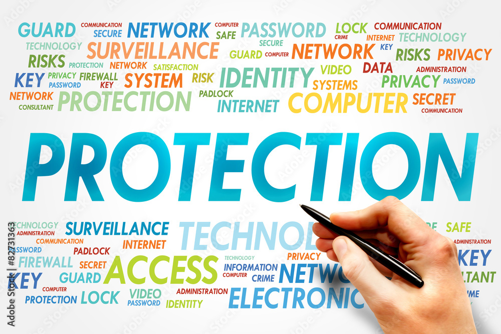 PROTECTION word cloud, business concept PROTECTION word cloud, business concept