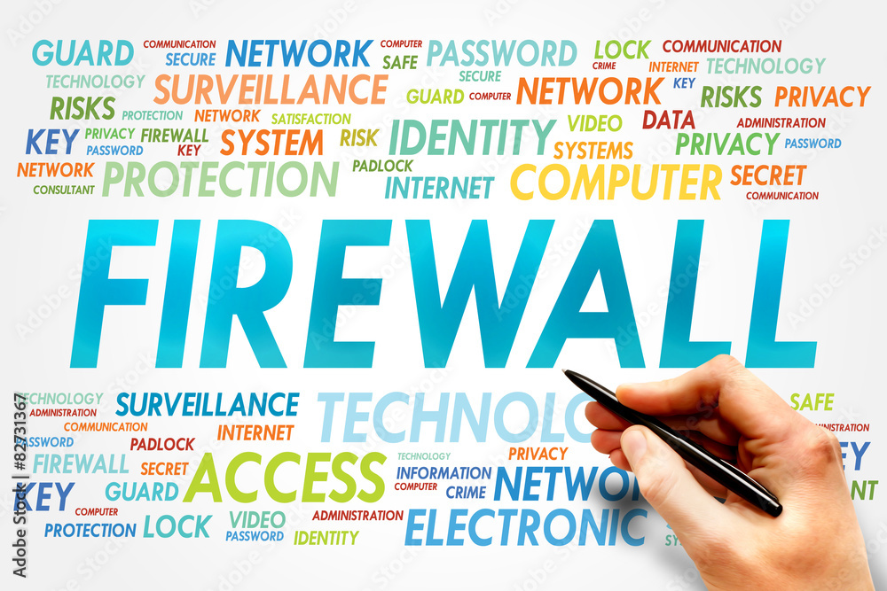 FIREWALL word cloud, security concept FIREWALL word cloud, security concept