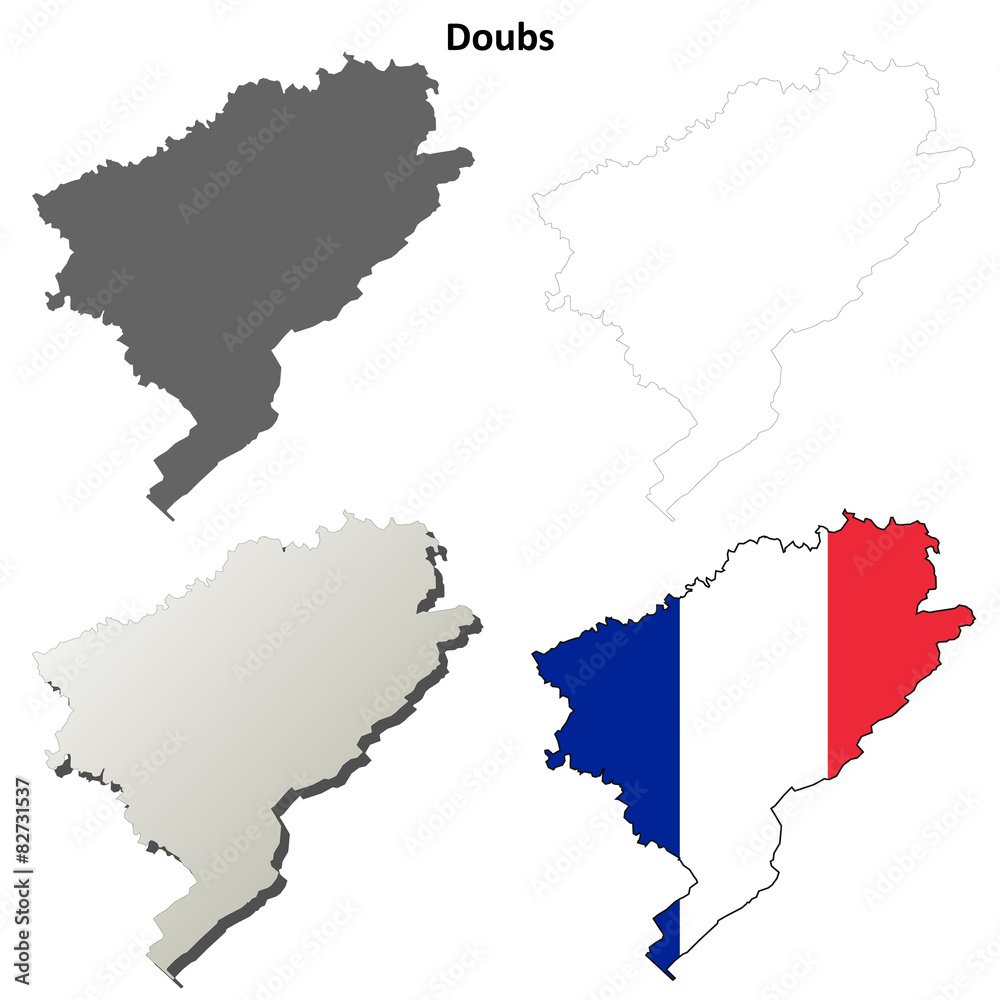 Doubs (Franche-Comte) outline map set
Doubs (Franche-Comte) outline map set