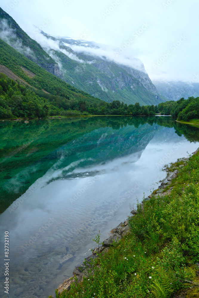 Mountain lake with clean water (Norway).