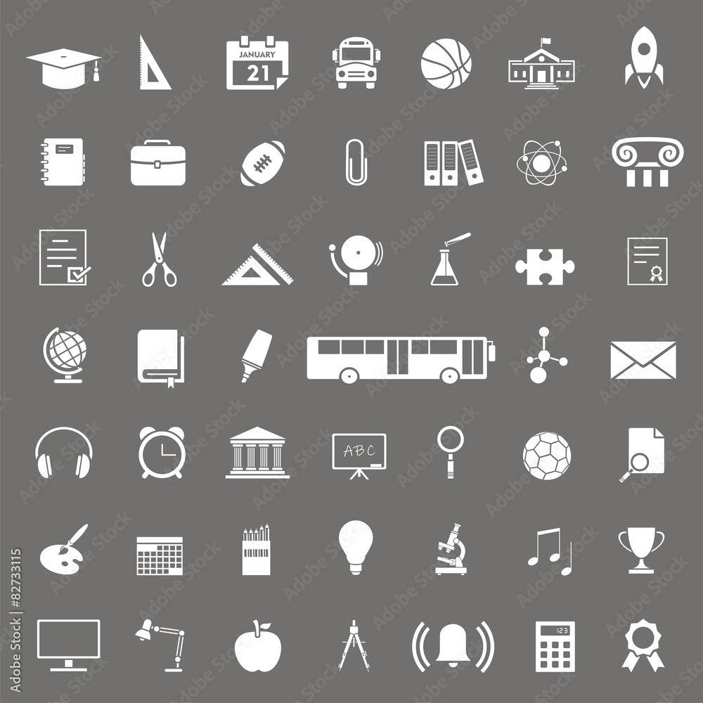 48 iconos sombre educación FO 48 iconos sombre educación FO