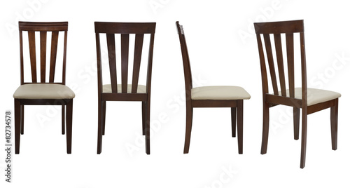 wooden chair  isolated on white background