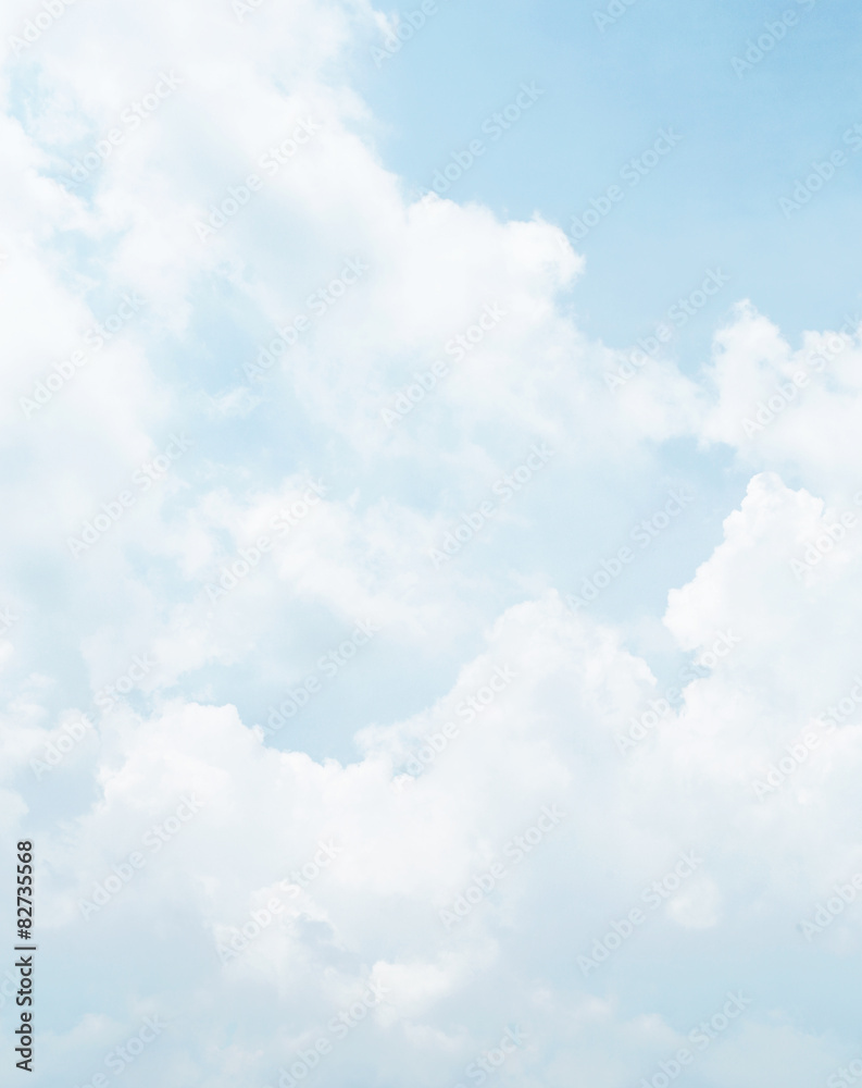 the cloudy on fine blue sky similar to the Painted the cloudy on fine blue sky similar to the Painted