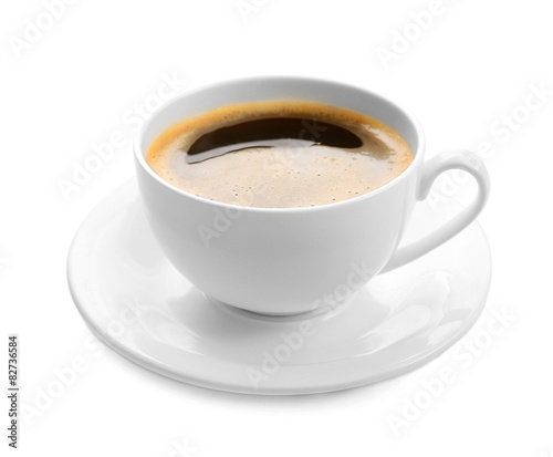 Cup of coffee isolated on white