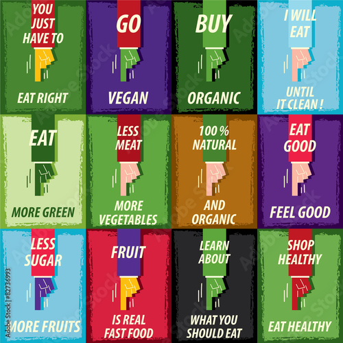 Words EATING HEALTHY