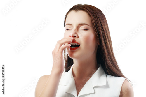 Sneezing woman