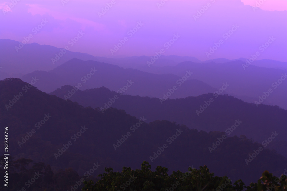 Obraz premium sunset on the mountain