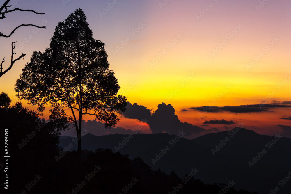 sunset on the mountain sunset on the mountain