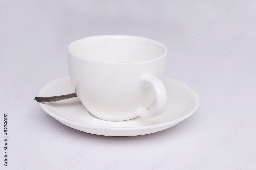 Coffee cup on white background - soft focus Coffee cup on white background - soft focus