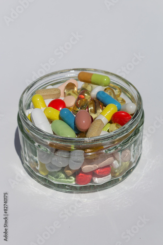 pills / capsules / medicine - close up - medical background
