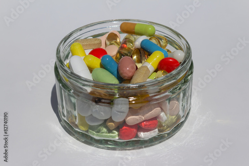 pills / capsules / medicine - close up - medical background