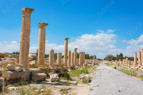 Ancient ruin at Umm Qais in Jordan