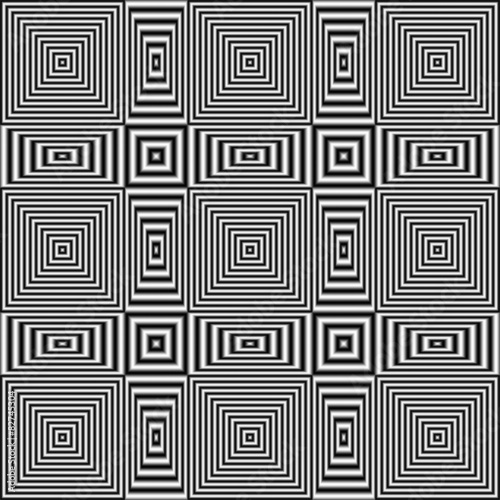 Geometric optical illusion black and white stripes
