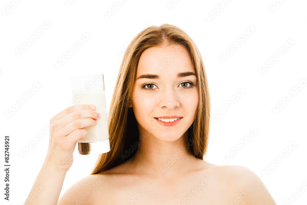 beautiful woman drinks milk beautiful woman drinks milk