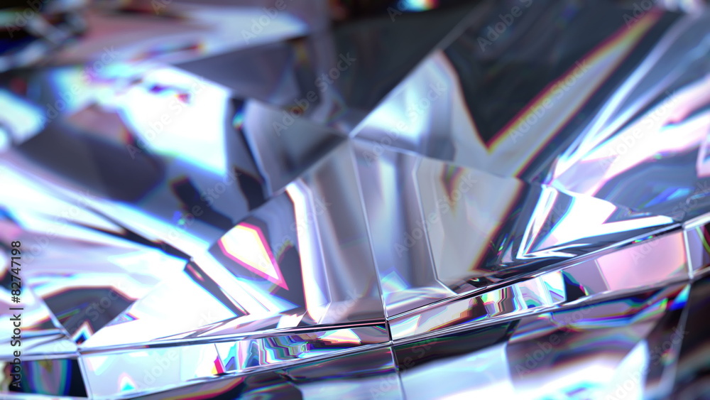 Slowly Rotating Diamond, close up. seamless loop. 4K