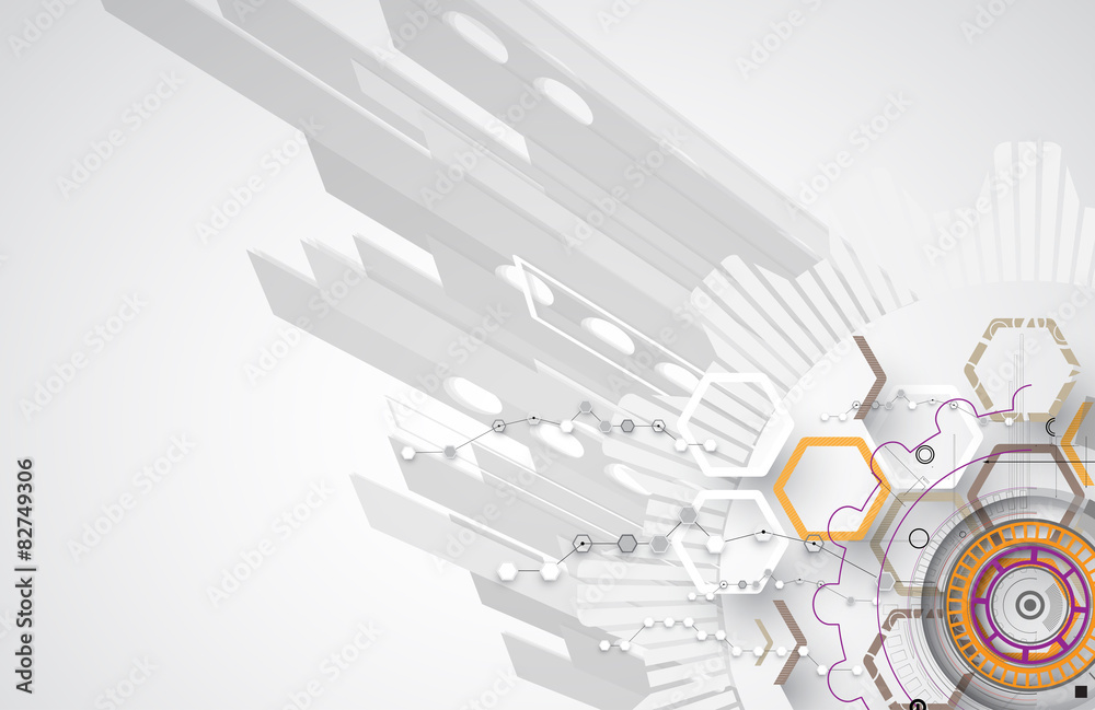 Fototapeta premium New future technology concept abstract background