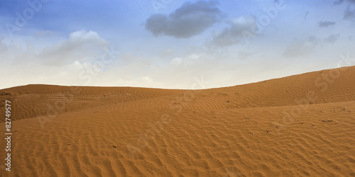 Desert landscape against the sky.