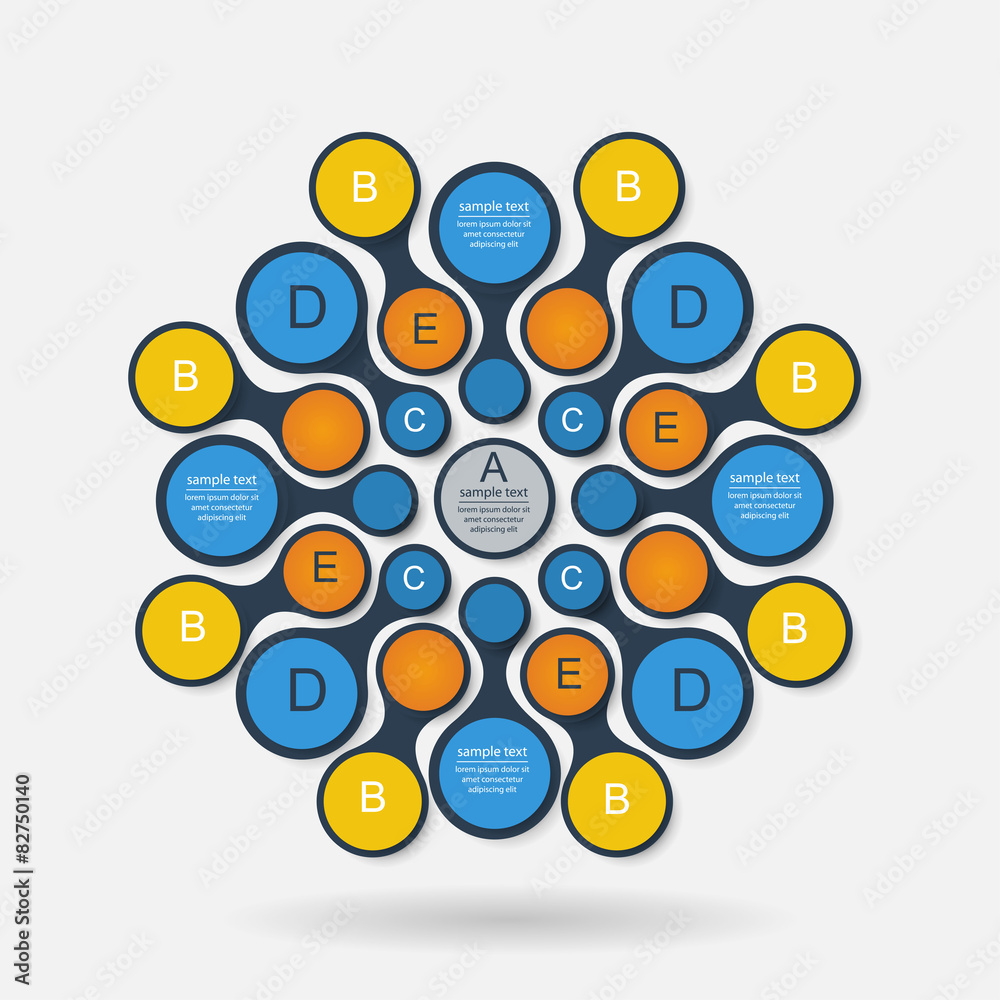 Meta Ball Design Colorful metaball diagram for infographics, Vector design templa Stock ...
