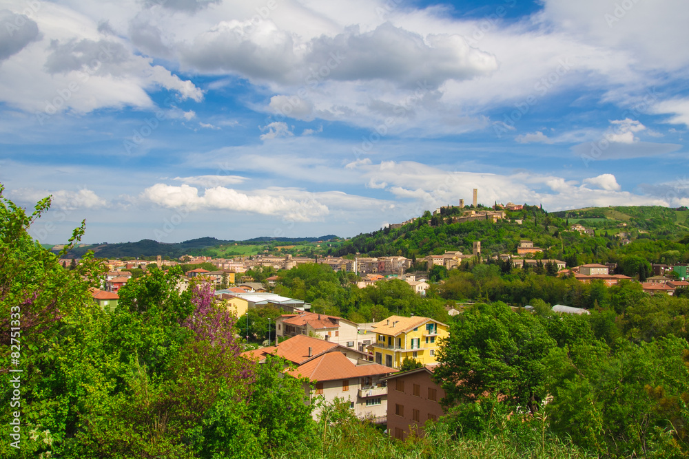 Vista panoramica di San Severino Marche, Italia