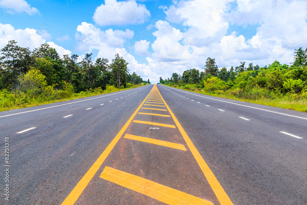 Fototapeta premium Asphalt road on highway