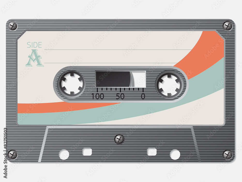 Naklejka premium Old school retro cassette