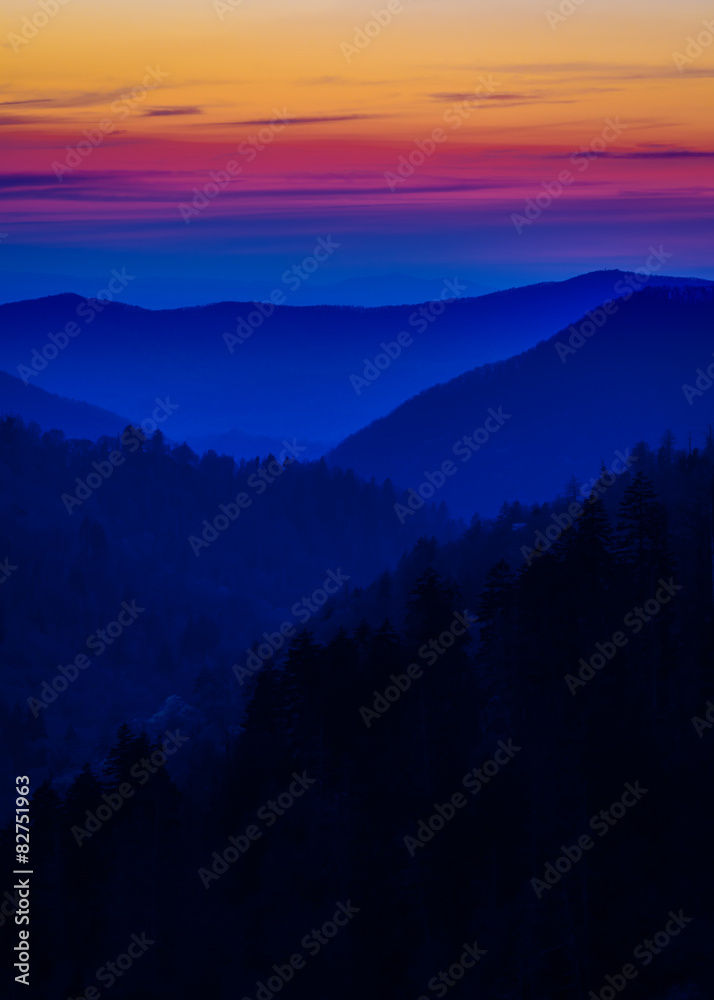Layered Colors in the Smokies