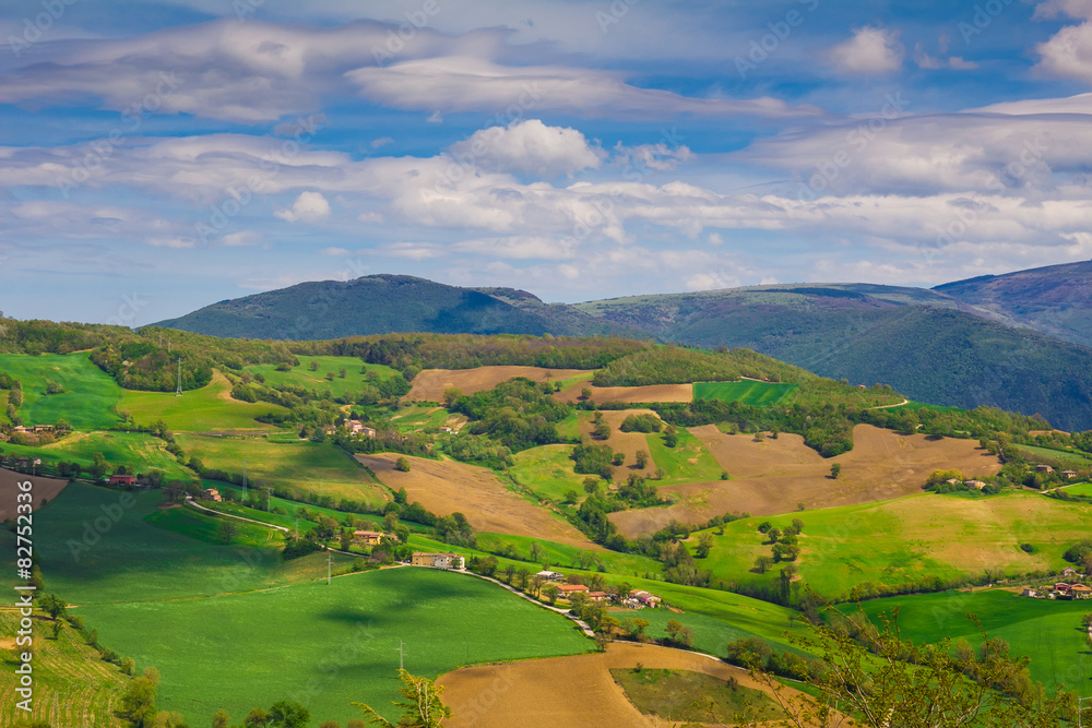 Tipica paesaggio di campagna del centro Italia.