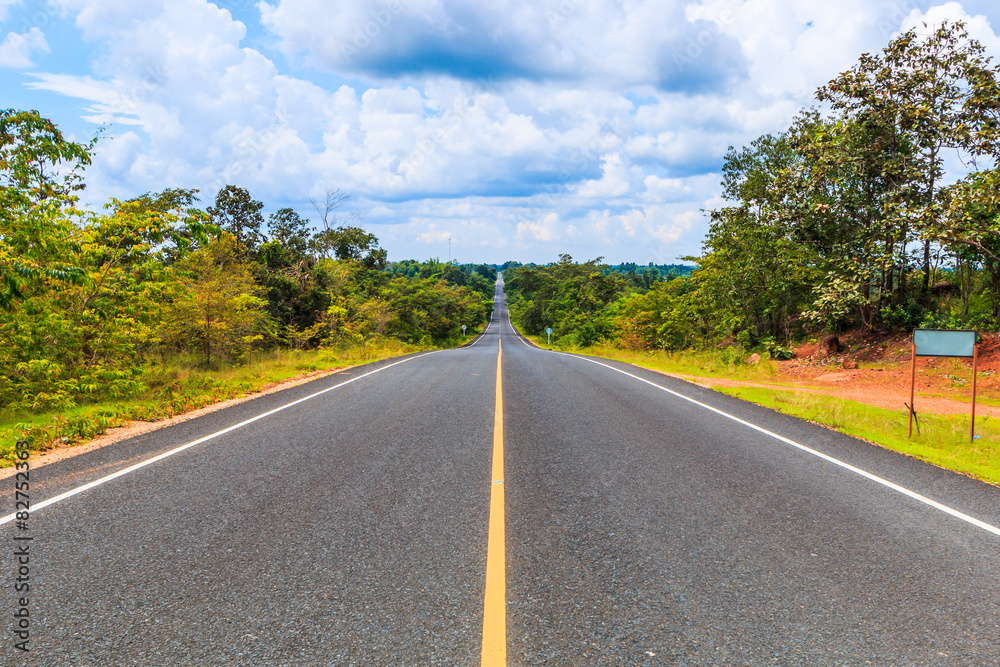 Fototapeta premium Asphalt road on highway