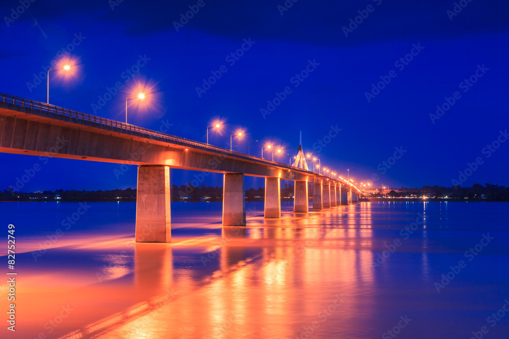 Friendship bridge of Thailand-Laos, Mukdahan province, Thailand