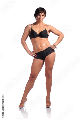 Beautiful female body isolated over white background