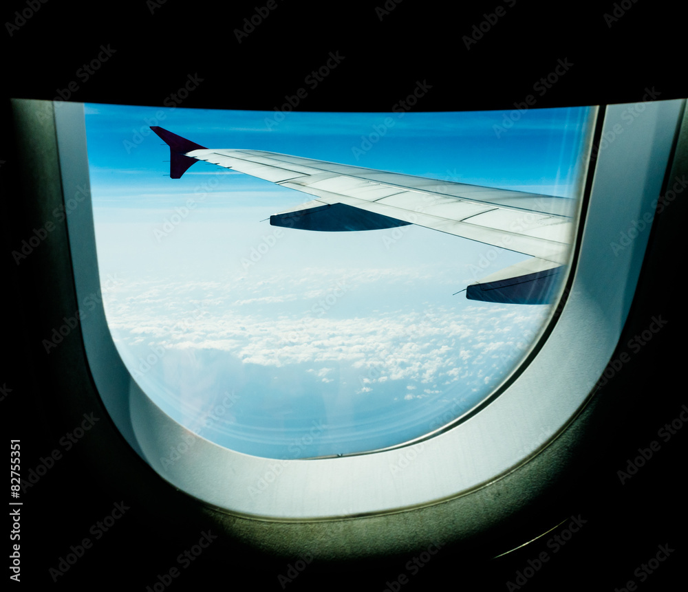 View from the airplane window View from the airplane window