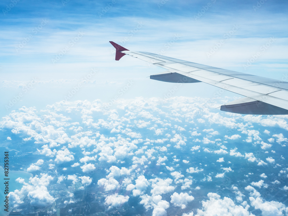 View from the airplane window View from the airplane window