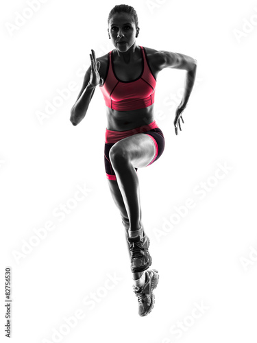 woman runner running jogger jogging  silhouette 