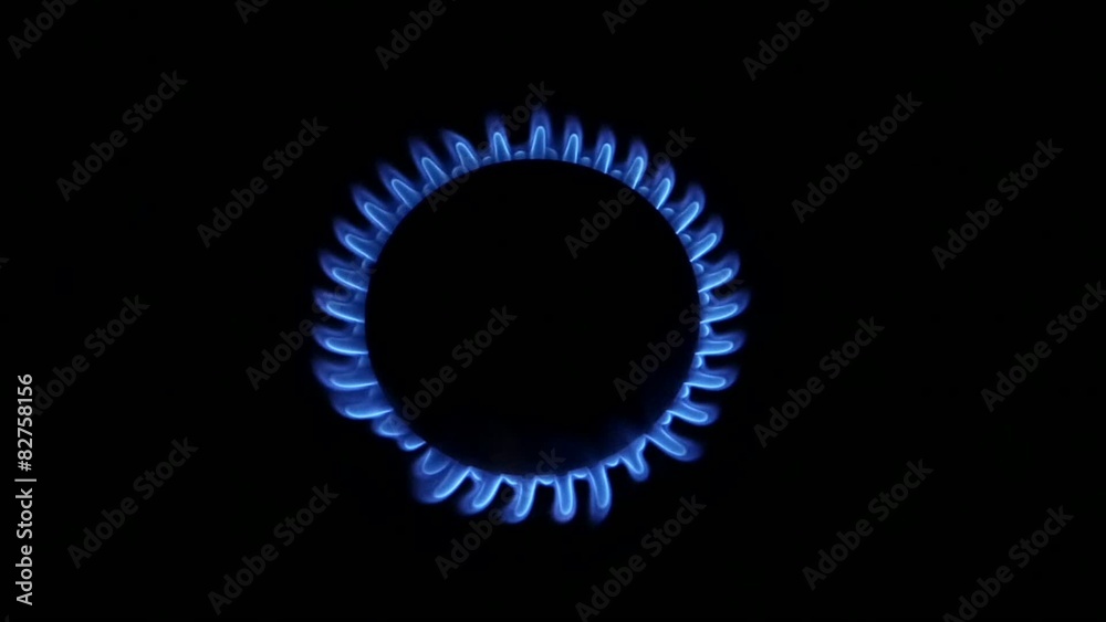 Blue Natural Gas Flames. Slow Motion. Blue Natural Gas Flames. Slow Motion.