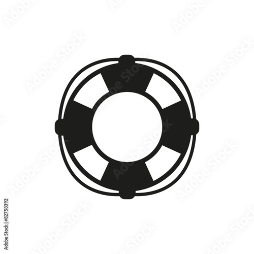 The lifebuoy icon. Lifebelt symbol. Flat