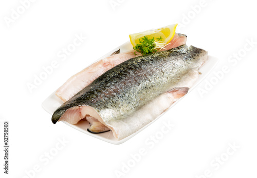 Trout fillet with skin, Forellenfilet mit Haut