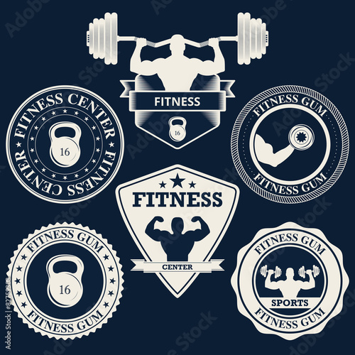Vector illustration logos fitness center