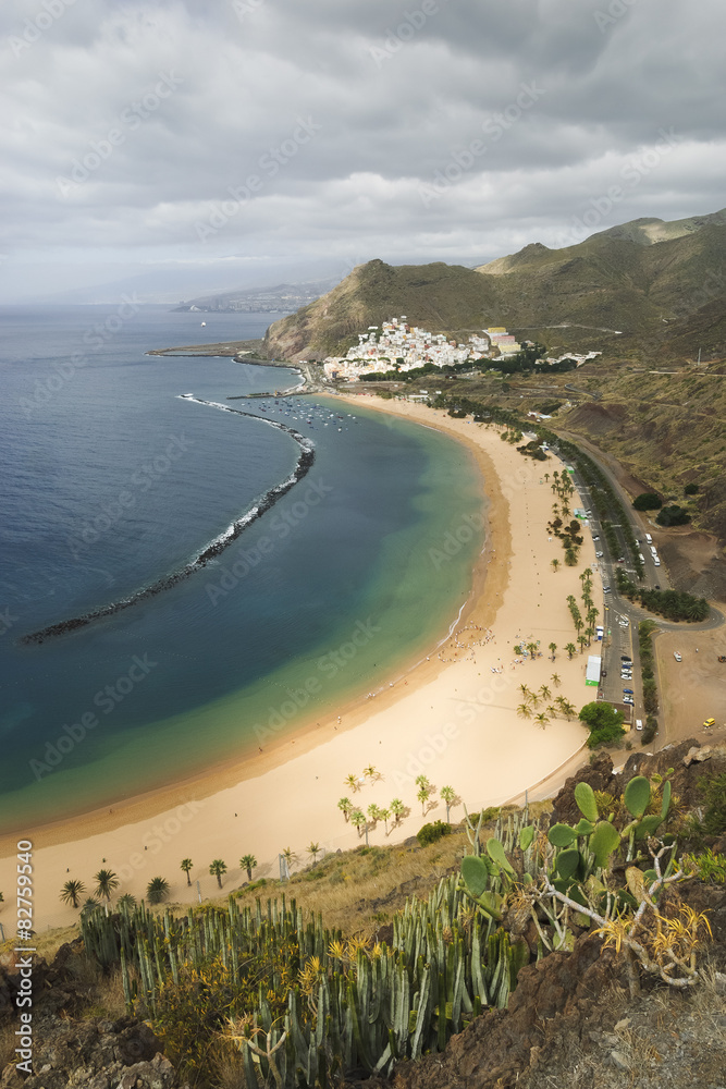 Beautiful view of the Teresitas beach, Canary Islands, Spain Beautiful view of the Teresitas beach, Canary Islands, Spain