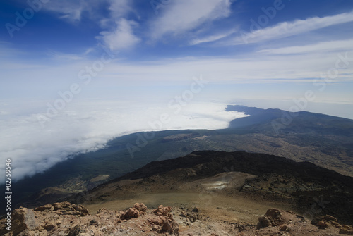 Beautiful view from the volcano Teide. Tenerife, Spain